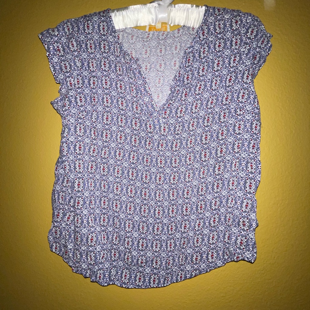 Blue Pattern Top